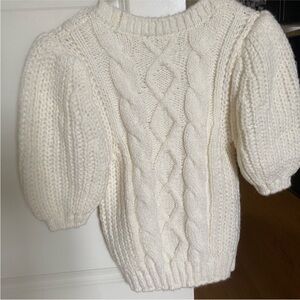 Cozy White Cable Knit Sweater